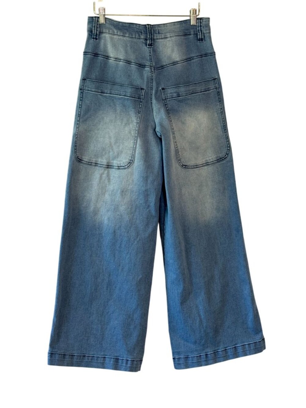 7th & Hudson Wide Leg Jeans Size 9 High Rise Blue Stretch Denim Wide Leg - Picture 5 of 10